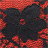 (7004) Black Lace Red Satin Silk